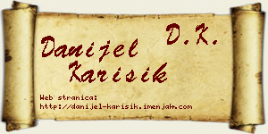 Danijel Karišik vizit kartica